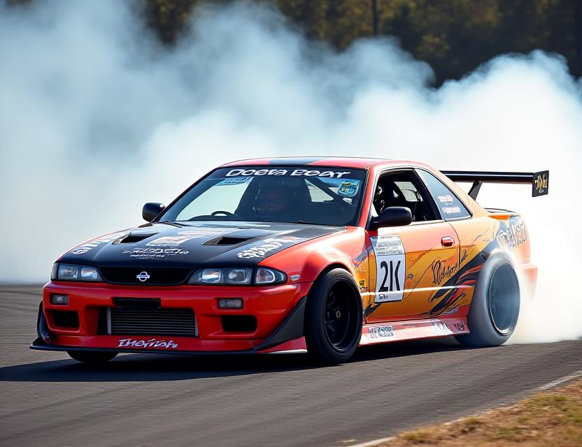Závodní speciál Nissan připravený na drifty