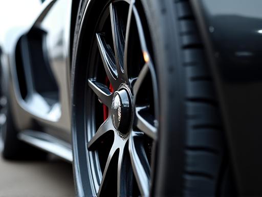 Detail kovaných kol na luxusním autě